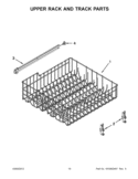 UPPER RACK AND TRACK PARTS Diagram and Parts List for WDF530PLYM5  Whirlpool Dishwasher