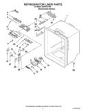 REFRIGERATOR LINER PARTS Diagram and Parts List for GX5FHTXVY09  Whirlpool Refrigerator