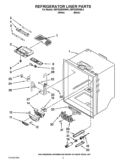 REFRIGERATOR LINER PARTS Diagram and Parts List for KBFS25EWWH5  KitchenAid Refrigerator