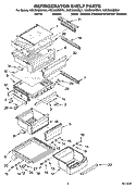 REFRIGERATOR SHELF PARTS Diagram and Parts List for KSCS25INSS01  KitchenAid Refrigerator