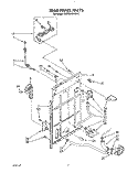 REAR PANEL Diagram and Parts List for KAWE842WAL2  Whirlpool Washer