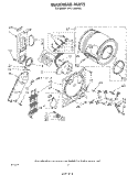 BULKHEAD Diagram and Parts List for CFE1300W3  Whirlpool Dryer