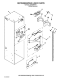 REFRIGERATOR LINER PARTS Diagram and Parts List for KSSO48FTX15  KitchenAid Refrigerator