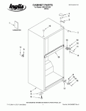 CABINET PARTS Diagram and Parts List for I8RXCGFXQ01  Inglis Refrigerator