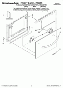 FRONT PANEL PARTS Diagram and Parts List for KUDD03DTBL0  KitchenAid Dishwasher