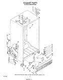 CABINET Diagram and Parts List for ED25PMXRWR2  Whirlpool Refrigerator
