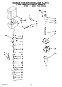 MOTOR AND ICE CONTAINER PARTS Diagram and Parts List for KSSS36QTB02  KitchenAid Refrigerator