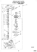 GEARCASE Diagram and Parts List for LPR4231AW0  Whirlpool Washer