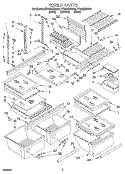 SHELF Diagram and Parts List for ET22DKXDB01  Whirlpool Refrigerator