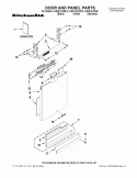 DOOR AND PANEL PARTS Diagram and Parts List for KUDC10IXBL0  KitchenAid Dishwasher