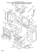 CHASSIS Diagram and Parts List for SF377PEGB5  Whirlpool Range