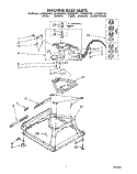 MACHINE BASE Diagram and Parts List for LA7800XTM1  Whirlpool Washer