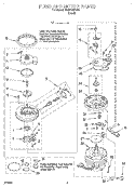 PUMP AND MOTOR Diagram and Parts List for DP920QWDB4  Whirlpool Dishwasher