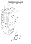 REFRIGERATOR LINER Diagram and Parts List for GD5SHAXKQ00  Whirlpool Refrigerator