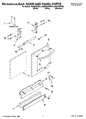 DOOR AND PANEL PARTS Diagram and Parts List for KUDS02FRWH2  KitchenAid Dishwasher