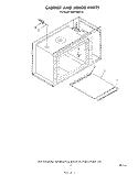 CABINET AND HINGE Diagram and Parts List for RM278BXS0  Whirlpool Microwave Oven Combo