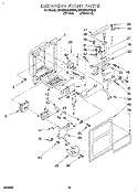 DISPENSER FRONT Diagram and Parts List for 3ED25DQXBN00  Whirlpool Refrigerator
