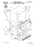 CABINET Diagram and Parts List for EB21DKXDB00  Whirlpool Refrigerator