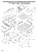 EVAPORATOR, ICE CUTTER GRID AND WATER Diagram and Parts List for KUIS185JBT1  KitchenAid Ice Maker