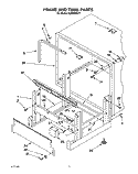 FRAME AND TANK Diagram and Parts List for KUDM22HT1  KitchenAid Dishwasher
