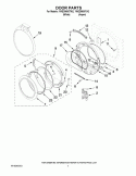DOOR PARTS Diagram and Parts List for YWED9600TA2  Whirlpool Dryer