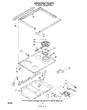 COOKTOP Diagram and Parts List for RM988PXLW2  Whirlpool Microwave Oven Combo