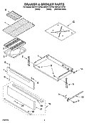 DRAWER & BROILER PARTS Diagram and Parts List for GERC4110PS3  Whirlpool Range