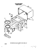 CABINET Diagram and Parts List for MT2150XW1  Whirlpool Microwave