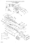 MOTOR AND ICE CONTAINER Diagram and Parts List for 7ED22PQXDN00  Whirlpool Refrigerator