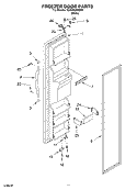 FREEZER DOOR Diagram and Parts List for RS22AQXKQ04  Roper Refrigerator