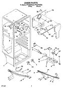 LINER PARTS Diagram and Parts List for ET5WSEXST00  Whirlpool Refrigerator