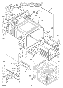 OVEN CHASSIS Diagram and Parts List for KERC506HBT0  KitchenAid Range