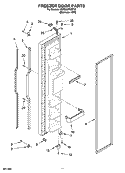 FREEZER DOOR PARTS Diagram and Parts List for KSRD22FKST18  KitchenAid Refrigerator
