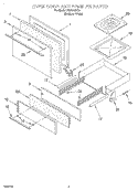 OVEN DOOR AND BROILER Diagram and Parts List for FGP245HQ0  Roper Range