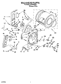 BULKHEAD PARTS, OPTIONAL PARTS (NOT INCLUDED) Diagram and Parts List for LGC5000PQ0  Whirlpool Dryer