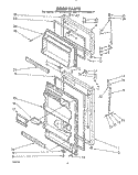 DOOR Diagram and Parts List for ET14JKXMWL2  Whirlpool Refrigerator