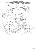 CONTROL PARTS Diagram and Parts List for KSRD25FKWH04  KitchenAid Refrigerator