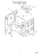 REAR CHASSIS Diagram and Parts List for KERC601HWH0  KitchenAid Range