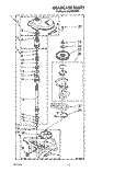 GEARCASE Diagram and Parts List for LA5280XTW1  Whirlpool Washer