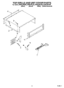 TOP GRILLE AND UNIT COVER PARTS Diagram and Parts List for KSSS42FKX02  KitchenAid Refrigerator