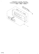 CONTROL PANEL Diagram and Parts List for KEBS207DWH8  KitchenAid Wall Oven