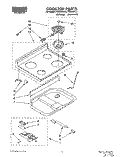 COOKTOP Diagram and Parts List for FES340YL1  Whirlpool Range