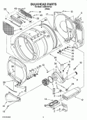 BULKHEAD PARTS, OPTIONAL PARTS (NOT INCLUDED) Diagram and Parts List for CEM2760TQ2  Whirlpool Dryer