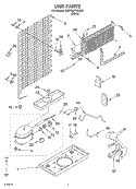 UNIT Diagram and Parts List for 5VET6WPKLQ00  Whirlpool Refrigerator