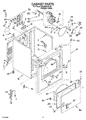 SECTION Diagram and Parts List for 3HLER5437JQ1  Whirlpool Dryer