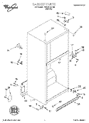 CABINET Diagram and Parts List for 7ET20PKXDN01  Whirlpool Refrigerator
