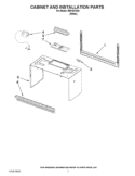 CABINET AND INSTALLATION PARTS Diagram and Parts List for IMH15XVQ4  Whirlpool Microwave