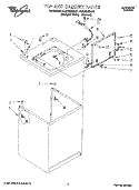TOP AND CABINET, LIT/OPTIONAL Diagram and Parts List for 4LSC9255AQ1  Whirlpool Washer