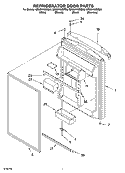 REFRIGERATOR DOOR PARTS Diagram and Parts List for GR9SHKXMT00  Whirlpool Refrigerator