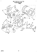 SECTION Diagram and Parts List for REL3612BW2  Roper Dryer